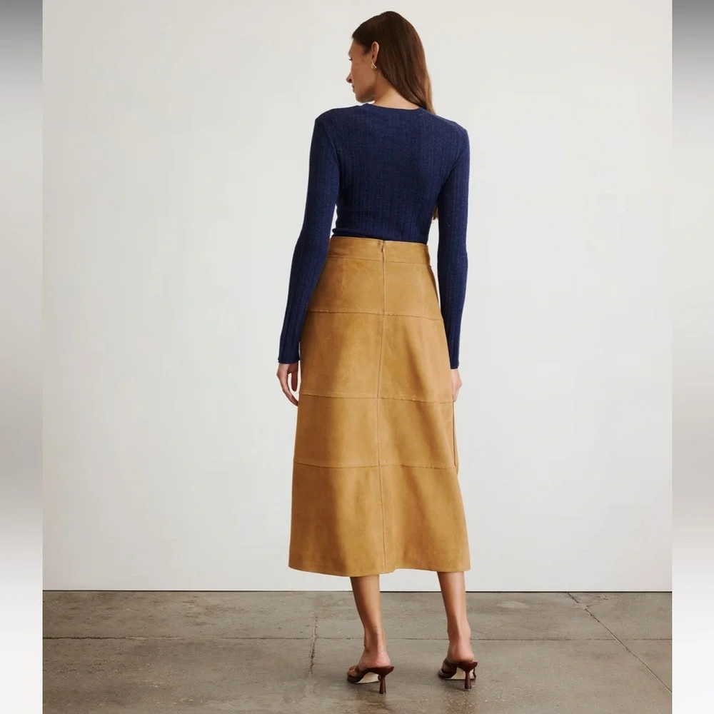 Tanya Taylor SUEDE HUDSON SKIRT - Picture 3 of 5